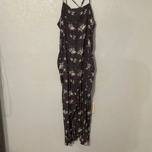 Plus Size grey floral Wild Fable romper